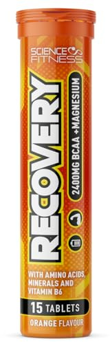 Recovery Effervescent- Orange Flavour | BCAA 2400mg with B6 and Magnesium| 1x15 Tablets| Science Fitness
