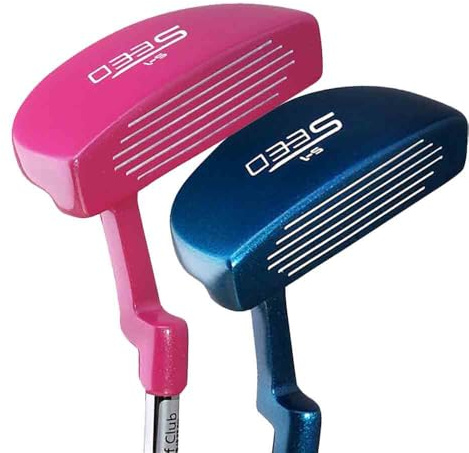 Putter da golf per bambini destrorsi, per ragazzi e ragazze, con asta di spinta a 3 gradi, per sport e principianti, per giovani dai 3 ai 12 anni (per 9-12 anni, blu)