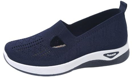 Zapatillas Ortopedicas Mujer Verano Zapatillas sin Cordones para Caminar Comodos y Ligeros Sandalias Malla Transpirables y Antideslizantes Zapatos Deportivas Entrenamiento
