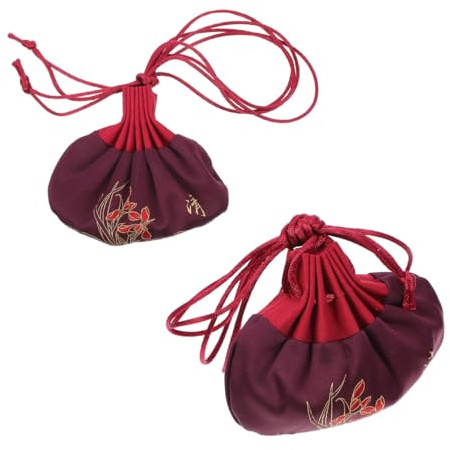 Générique Sachets Parfumés Chinois Traditionnels pour Vêtements, Pochette Brocart 2 Pièces, Décoration Élégante et Désodorisant Naturel Maison