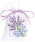 VERVACO Zählmusterpackung Stickset Säckchen Lavendel m. Schleife DIY Gezählter Kreuzstich Stickpackungen Basteln Erwachsene Kreativ Set ca. 8 x 12 cm Stickset für Anfänger Stoffbeutel zum Sticken