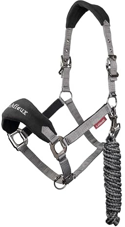 LeMieux Vogue Fleece Headcollar - Halter & Leadrope (Black - Cob)