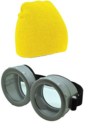 Lustige Cartoon-Figur mit Brillenaugen – Gelbe Figur – Für Halloween- und Karnevalskostümpartys