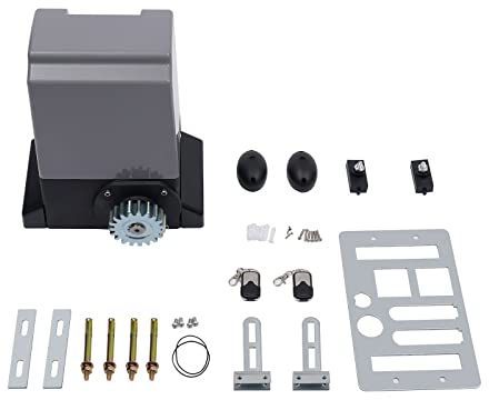 OUKANING 2000kg 750W Schiebetorantrieb Elektrischer Schiebetorantrieb Schiebetor Torantrieb 2T Toröffner Hoftorantrieb mit 2 Fernbedienungen
