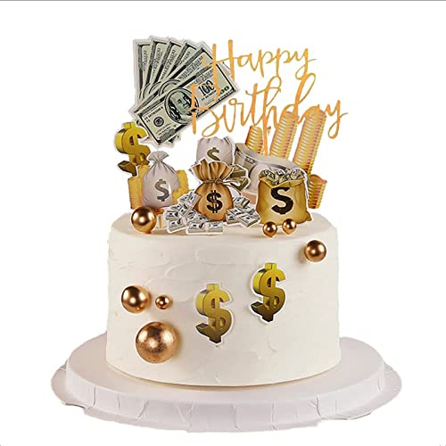 9 Unidades Decoración para Tartas Fiesta, Adornos para Cumpleaños y Fiesta