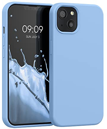 kwmobile fodral kompatibelt med Apple iPhone 13-fodral – TPU silikon telefonskydd med mjuk finish – duvblå