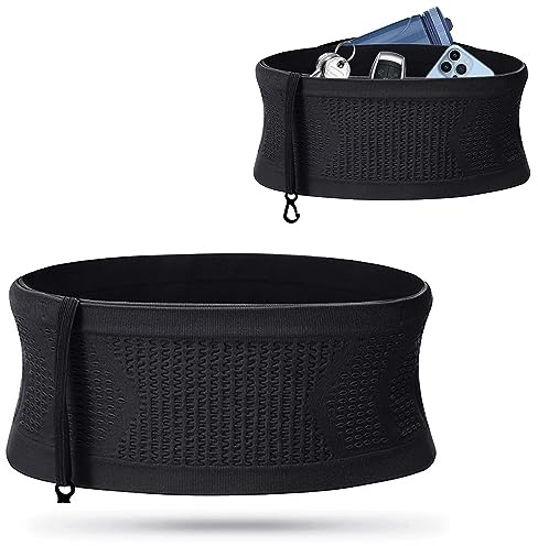 Cintura da Corsa Marsupio Sportivo Traspirante Lavorato a Maglia, Capiente Cintura da Corsa Porta, Unisex Build & Fitness Marsupio Running con portachiavi per Palestra, Esercizi, Camminate (S)