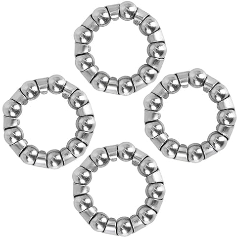 AEIOFU Silber 4 Stück Fahrradzubehör Kurbellager Rad Fahrrad Kugellager Halterung Kugelkäfiglager für Fahrrad