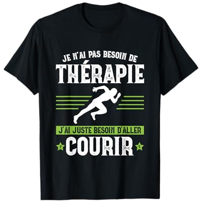 Running Humour Cadeau Thérapie Runner Course à Pied Marathon T-Shirt
