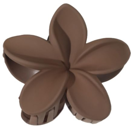 Wambere 1 pince à cheveux en forme de fleur pour femme - En plastique antidérapant - Accessoire de coiffure pour femme et fille - Pour un port quotidien - Marron