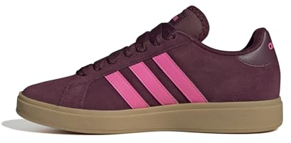 adidas Mujer Grand Court Base 00s Shoes, Shadow Red/Lucid Pink/Gum, 43 1/3 EU