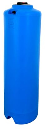 Serbatoio in Polietilene PE per Spazi Ridotti Certificato Acqua Potabile 700 Litri Diametro 72 cm Altezza 175 cm Colore Azzurro Made in Italy