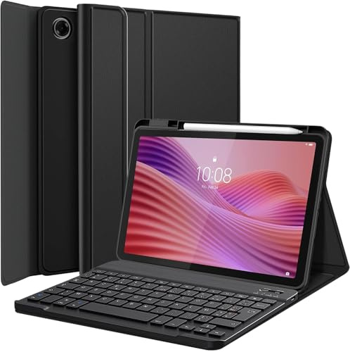 Nanhent Clavier Coque pour Lenovo Tab 10.1 Pouces 2025 (TB311FU/TB311XU) Tablette, AZERTY Français Amovible Bluetooth sans Fil Clavier Étui Housse