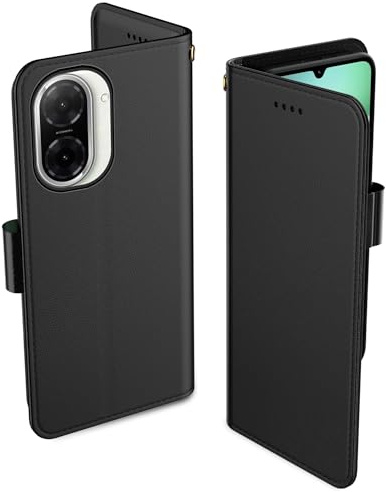Aiziki Handyhülle für Xiaomi Redmi A5 4G Tasche, RFID Leder Klappbar Schutzhülle Tasche Wallet Brieftasche Cover Flip Case [Kartenfächern] Kompatibel mit Redmi A5 4G Hülle -Schwarz