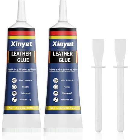 Xinyet 120ml Colla per Pelle Extra Forte, Colla per Pelle e Cuoio, Impermeabile, per Divano, Sedili Auto, giacca, portafoglio, cintura e scarpe, borse, ecc