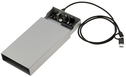 KALEA-INFORMATIQUE Carcasa metálica para Disco SAS 2,5 o 3,5 con Conector SFF-8482 Conexión USB3.2 Gen 2x1 10G y Fuente de alimentación de 12 V y 3 A