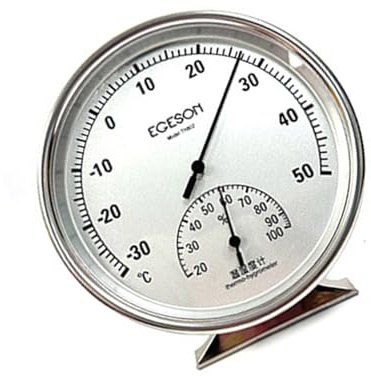 Thermomètre mural stable - Test de température pour un contrôle précis de la température dans les maisons, le jardin et le sauna - Hygromètre mural