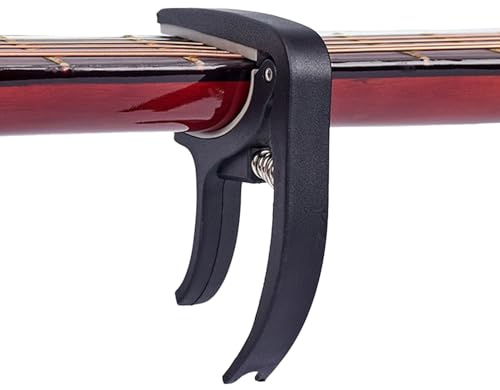Gitarrkapo, gitarrkapo för akustisk, bas-stämclip, folkgitarr, Kapodaster – bärbar fjäderaction gravber, multifunktionellt gitarrtillbehör för folkgitarr, klassisk gitarr
