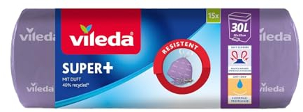 Vileda - mod. 152528 – Sacchetti per la spazzatura profumati, colore: lilla, 55x55 cm