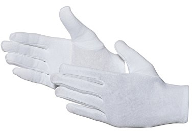 Jah 580 Baumwollhandschuh 12 Paar oekotex mittelschwer verstärkt weiß Gr. 12