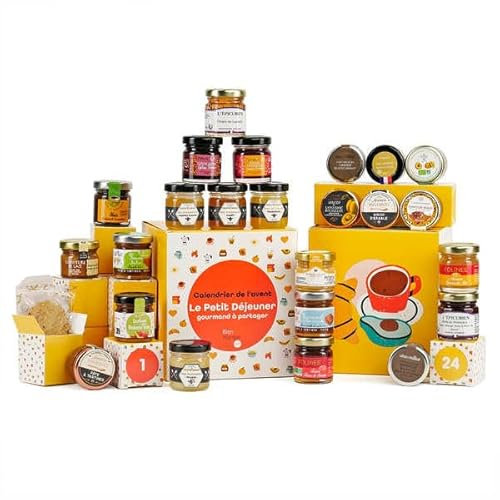 Calendrier de l'Avent Petit-Déjeuner - Coffret 24 délices sucrés à découvrir - Calendrier gourmand de Noël - BienManger.com