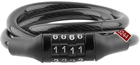 Fahrrad-Kabelschloss – Fahrrad-Zahlenschloss | Kabelschloss Für Fahrrad, 4-stelliges Sicherheitsschloss, Passwortschloss Für Mountainbike, Tragbares Hochleistungsschloss, Diebstahlschutz-Kabelschloss