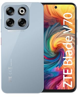 ZTE Blade V70 Stardust Grey - Smartphone 6,7 HD+ 120Hz, 256GB memoria, 20GB RAM (8+12 RAM), Fotocamera AI 108MP, Android 14, Ricarica fast 22,5W