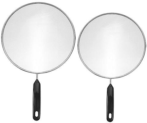 FUNNETOYU 2piezas Tapas De Sarten Antisalpicaduras De Aceite Pantalla Antisalpicaduras para Sartén Protección contra Salpicaduras De Grasa Uso Cocina