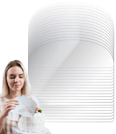 Rascador de tartas, alisador de pasteles de glaseado, magdalenas de de mantequilla, espátulas de pastelería, 20 unidades, raspadores de transparentes, espátula flexible para decoración de