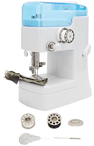 Mini máquina de coser multifunción portátil ABS con batería para niños, máquina de coser para manualidades infantiles DIY