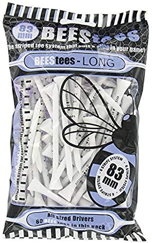 The Bees Tees Unisex Bees Tees 83mm Professional Golf Tee, White, UK