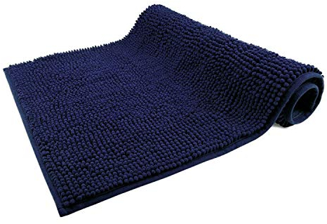 WohnDirect Badematte 70 x 120 cm | Dunkelblau | rutschfest & Waschbar, Badezimmerteppich zum Set kombinierbar, Badvorleger, WC Garnitur, Badteppich, Oeko-TEX Zertifiziert