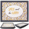 MTS Wooden Lap Trays with Bean Bag Cushion - Smile And Be Happy Design - Large Padded Tray for Kids and Adults - Suitable for Food, Art, Studies, TV, Sofa, Bed - Great Gift for Family