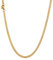 U7 Herren Kette Collier 18k vergoldet 46cm Panzerkette Halskette 3mm breit kubanische Gliederkette Hip Hop Link Necklace Modeschmuk Accessoire für Männer Frauen