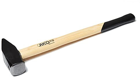 Juco Marteau de Forgeron LUX, Marteau Leborgne, Marteau Menuisier, DIN 1041 Élément Métallique Forgé et Verni au Four, Pièce de Travail Trempée par Induction, Manche en Frêne