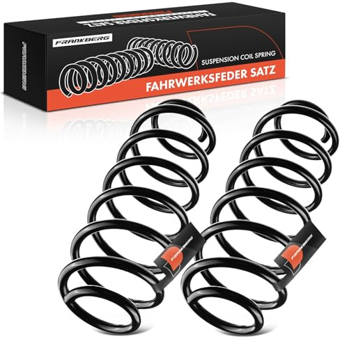 Frankberg 2x Muelles de chasis Muelles de suspensión Compatible con Fiesta VI CB1 CCN 1.25 1.4 1.6 TDCi 1.6 Ti 2008-2018 Replace# RH6338,1547329