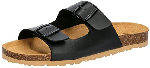 Lico Herren Bioline Man Mules Soft Pantoletten, Schwarz Helle Sohle, 42 EU