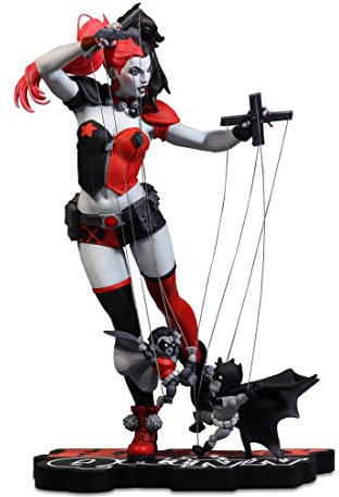 LANSAY - DC Harley Quinn Resin Statue by Ema Lupacchino – detailreiche Polyresin Sammlerfigur im Maßstab 1:10 – handnummerierte Comic Statue für DC Fans ab 14 Jahren mit hochwertigem Sammlerdesign