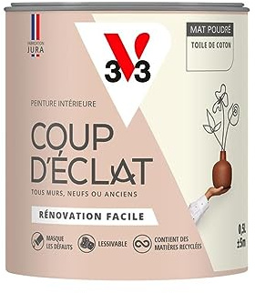 V33 Peinture murale intérieure Coup d'Éclat® Toile de coton Mat Poudré 0,5L