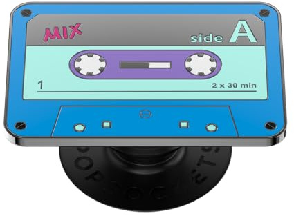 PopSockets: PopGrip - Hopfällbar Stativ och Grepp för Smartphone och Surfplatta med en Swappable PopTop - Enamel Mix Tape