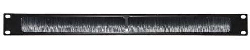 Connetto - Panel de protección Color Negro 1U con Cepillo para armarios Rack 19