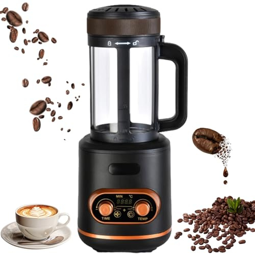 Tostatrice per caffè, Tostatrice elettrica per Chicchi di caffè da 2400 W con Tempo e Temperatura Regolabili, Tostatrice per Chicchi di caffè da 300 g, Kit per tostatura del caffè PE