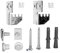 Kit de fixation universel pour radiateur avec pattes soudées type D 1 - Support de radiateur complet et robuste pour montage mural sécurisé