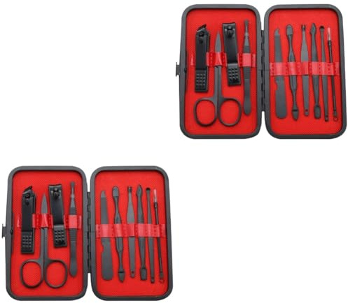 HAPINARY 2 Juegos De Cortaúñas Para Hombre, Kit De Viaje Para Uñas Y Pedicura, Cortaúñas Para Hombre, Cortaúñas Para Pies, Kit De Manicura, Cortaúñas Para Manos Y Pedicura, Kit Para El