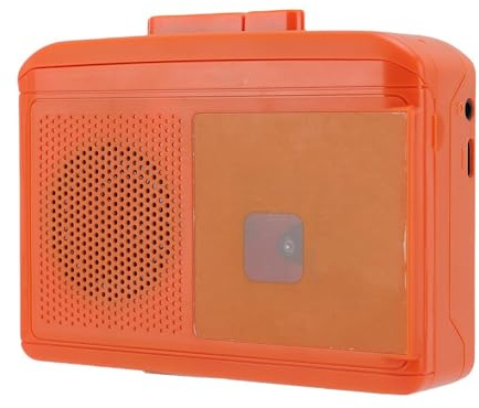 Luocute Bärbar Kassettspelare, Multifunktionell Bandspelare med Snabbspolning Framåt och Inbyggd Högtalare, för Studier och Arbetsliv med 3,5 Mm Hörlursuttag och USB C-strömförsörjning