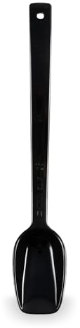 Carlisle FoodService Products Plastic Solid Spoon, 10 Inches, Black, (Pack of 12)