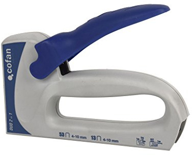 Cofan Grapadora manual dúo | Para grapas nº 53 y nº 13 de 4, 6, 8 y 10 mm de longitud | Resistentes al desgaste e ideales para fijar materiales
