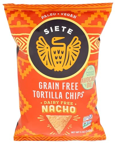 Siete Grain Free Tortilla Chips, Nacho, 5 oz