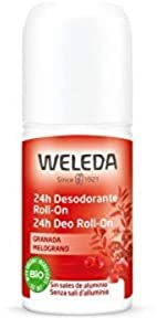 Weleda Deo Roll-on Granatapfel ohne Aluminiumsalze, vibrierender Duft aus Orange, Davana und Vanille, für 24h Wirksamkeit und Schutz (1 x 50 ml)