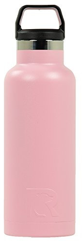 RTIC 16 oz Vacuum Insulated Water Bottle, Stainless Steel Metal, Double Wall, BPA Free, for Hot and Cold Drinks, Flamingo